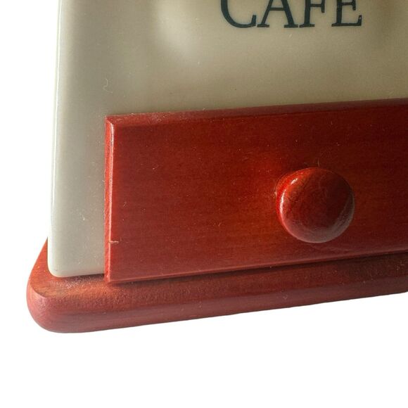 Vintage Cafe Coffee Mill Grinder with Porcelain- Floral- Fast Shipping - Picture 15 of 16